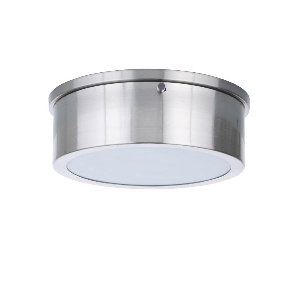 Craftmade X6709-BNK-LED Brushed Polished Nickel Fenn 1 Light 9'' Led Flushmount In Brushed Polished Nickel Image 1