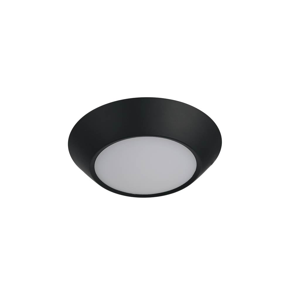 Craftmade  Slim Line 4'' (5.9'' Overall) 1 Light Led Flush In Flat Black; 5cct Selectable 2700-5000k