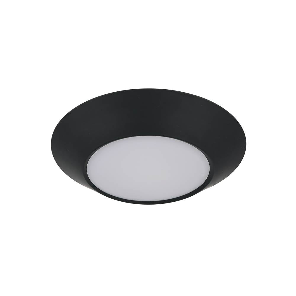 Craftmade X9306-FB-LED-5CCT Flat Black Slim Line 6'' (7.5'' Overall) 1 Light Led Flush In Flat Black; 5cct Selectable 2700-5000k Image 1