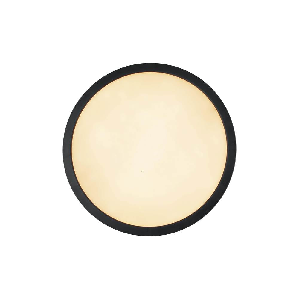 Craftmade Slim Line Ii 12'' Led Pancake Flushmount In Flat Black, 5cct Selectable 2700-5000k