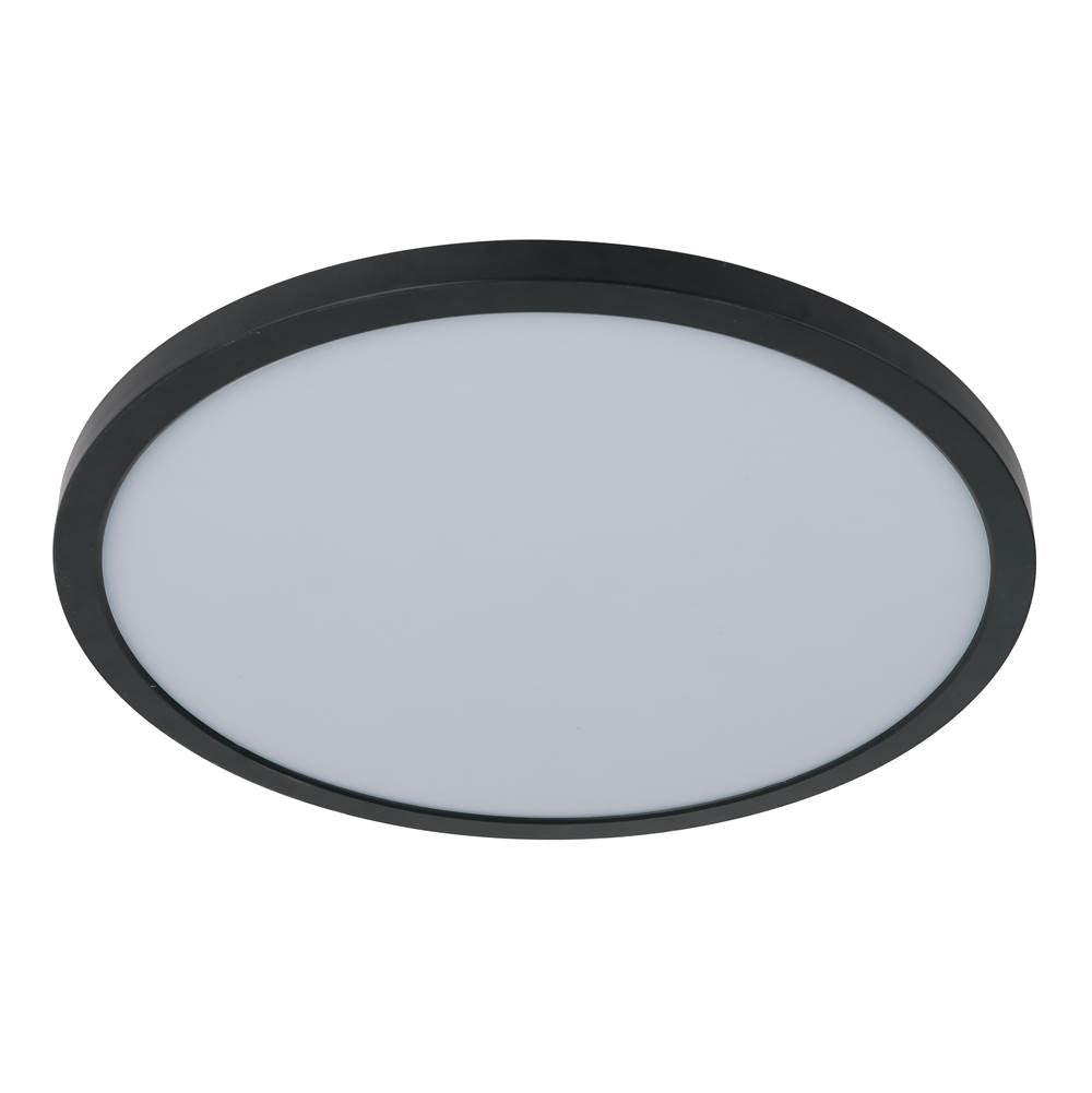 Craftmade X9415-FB-LED-5CCT Flat Black Slim Line Ii 15'' Led Pancake Flushmount In Flat Black, 5cct Selectable 2700-5000k Image 4