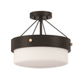 Craftmade Oak Street Oak Street 2 Light Convertible Semi Flush In Flat Black