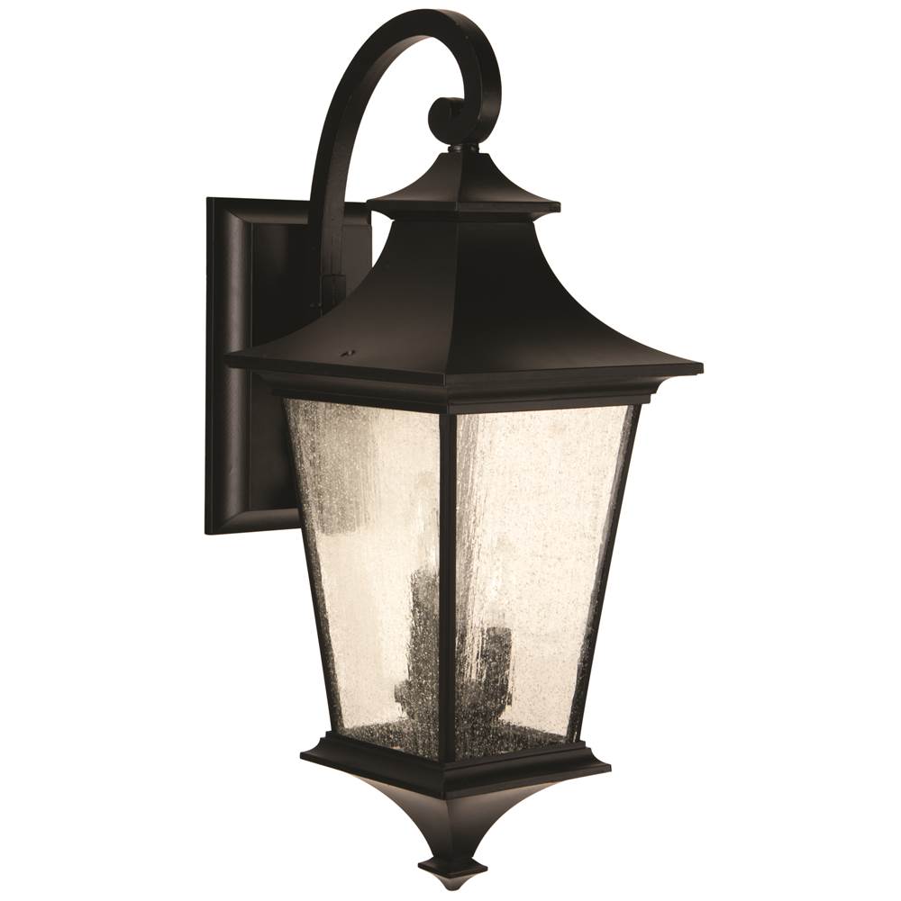 Craftmade Z1374-MN Midnight Argent Ii 3 Light Large Outdoor Wall Lantern In Midnight Image 1
