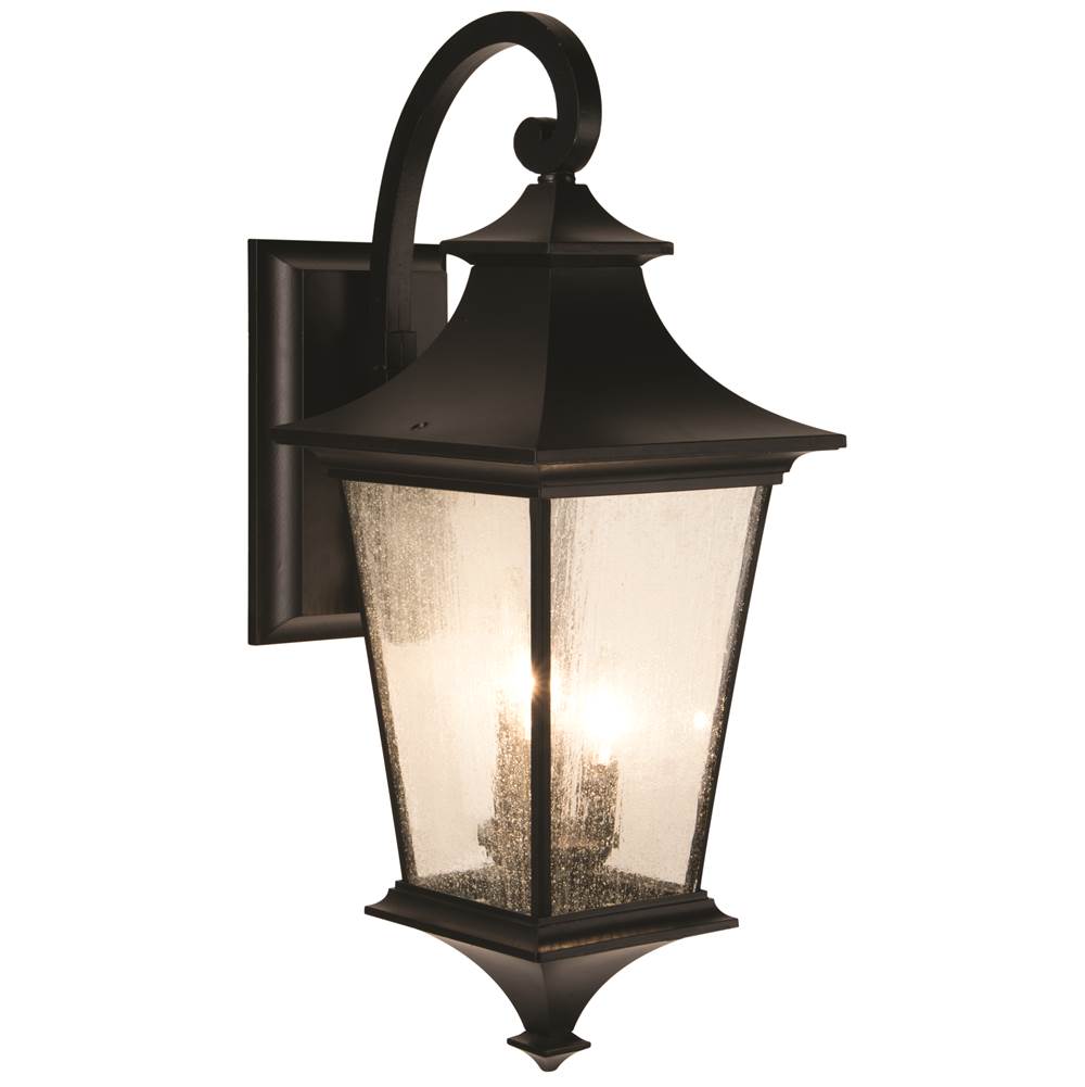 Craftmade Argent Ii 3 Light Large Outdoor Wall Lantern In Midnight