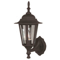 Craftmade  Straight Glass Cast 1 Light Small Outdoor Wall Lantern In Textured Black