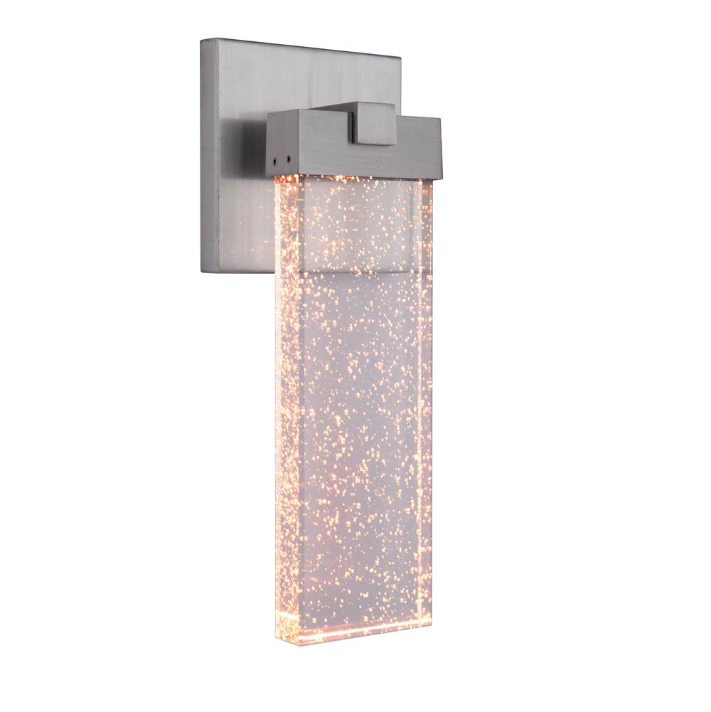 Craftmade Aria 1 Light Small Led Outdoor Wall Lantern In Satin Aluminum