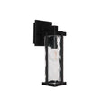 Craftmade Z2604-MN Midnight Pyrmont 1 Light Small Outdoor Wall Lantern In Midnight With Clear Hammered Glass Image 1