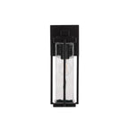 Craftmade Z2604-MN Midnight Pyrmont 1 Light Small Outdoor Wall Lantern In Midnight With Clear Hammered Glass Image 9