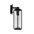 Craftmade Z2604-MN Midnight Pyrmont 1 Light Small Outdoor Wall Lantern In Midnight With Clear Hammered Glass Image 7