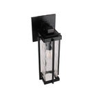 Craftmade Z2604-MN Midnight Pyrmont 1 Light Small Outdoor Wall Lantern In Midnight With Clear Hammered Glass Image 6