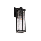 Craftmade Z2604-MN Midnight Pyrmont 1 Light Small Outdoor Wall Lantern In Midnight With Clear Hammered Glass Image 4