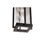 Craftmade Z2604-MN Midnight Pyrmont 1 Light Small Outdoor Wall Lantern In Midnight With Clear Hammered Glass Image 3