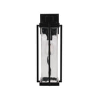 Craftmade Z2614-MN Midnight Pyrmont 1 Light Medium Outdoor Wall Lantern In Midnight With Clear Hammered Glass Image 9