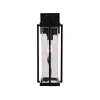 Craftmade Z2614-MN Midnight Pyrmont 1 Light Medium Outdoor Wall Lantern In Midnight With Clear Hammered Glass Image 8