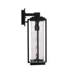 Craftmade Z2614-MN Midnight Pyrmont 1 Light Medium Outdoor Wall Lantern In Midnight With Clear Hammered Glass Image 5