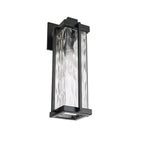 Craftmade Z2614-MN Midnight Pyrmont 1 Light Medium Outdoor Wall Lantern In Midnight With Clear Hammered Glass Image 2