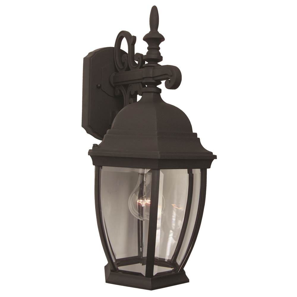 Craftmade Bent Glass Cast Bent Glass Cast 1 Light Medium Outdoor Wall Lantern In Textured Black