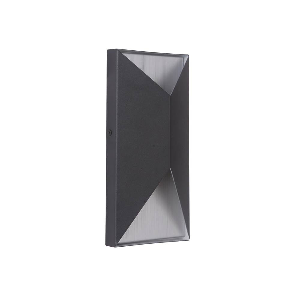 Craftmade Z3402-TBSB-LED Textured Black,Satin Brass Peak 2 Light Small Led Outdoor Pocket Sconce In Textured Black/satin Brass Image 1