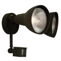 Craftmade Flood 2 Light Covered Flood With Motion Sensor In Textured Black