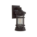 Craftmade Resilience 1 Light Small Outdoor Wall Lantern In Bronze, Clear Lens