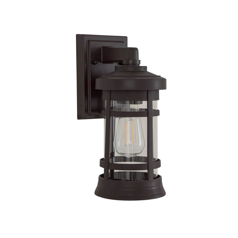 Craftmade Resilience 1 Light Small Outdoor Wall Lantern In Bronze, Clear Lens