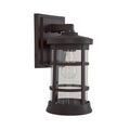 Craftmade Resilience 1 Light Medium Outdoor Wall Lantern In Bronze, Clear Lens