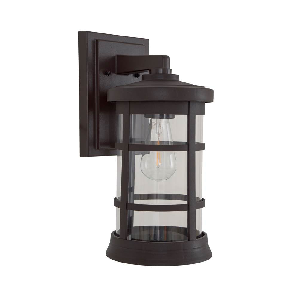 Craftmade Resilience 1 Light Medium Outdoor Wall Lantern In Bronze, Clear Lens