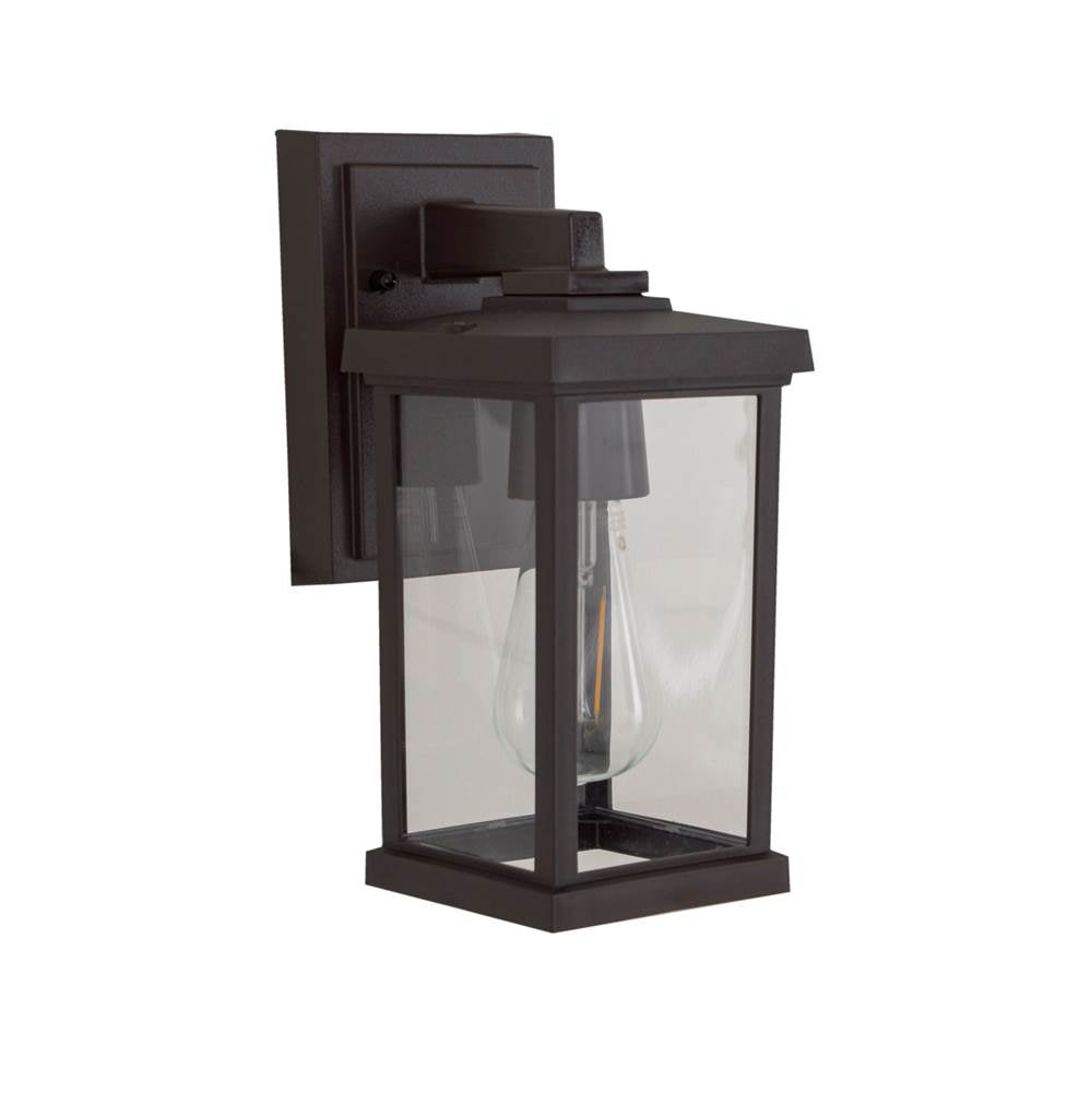 Craftmade Resilience 1 Light Small Outdoor Wall Lantern In Bronze, Clear Lens