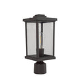Craftmade Resilience 1 Light Outdoor Post Mount In Bronze, Clear Lens