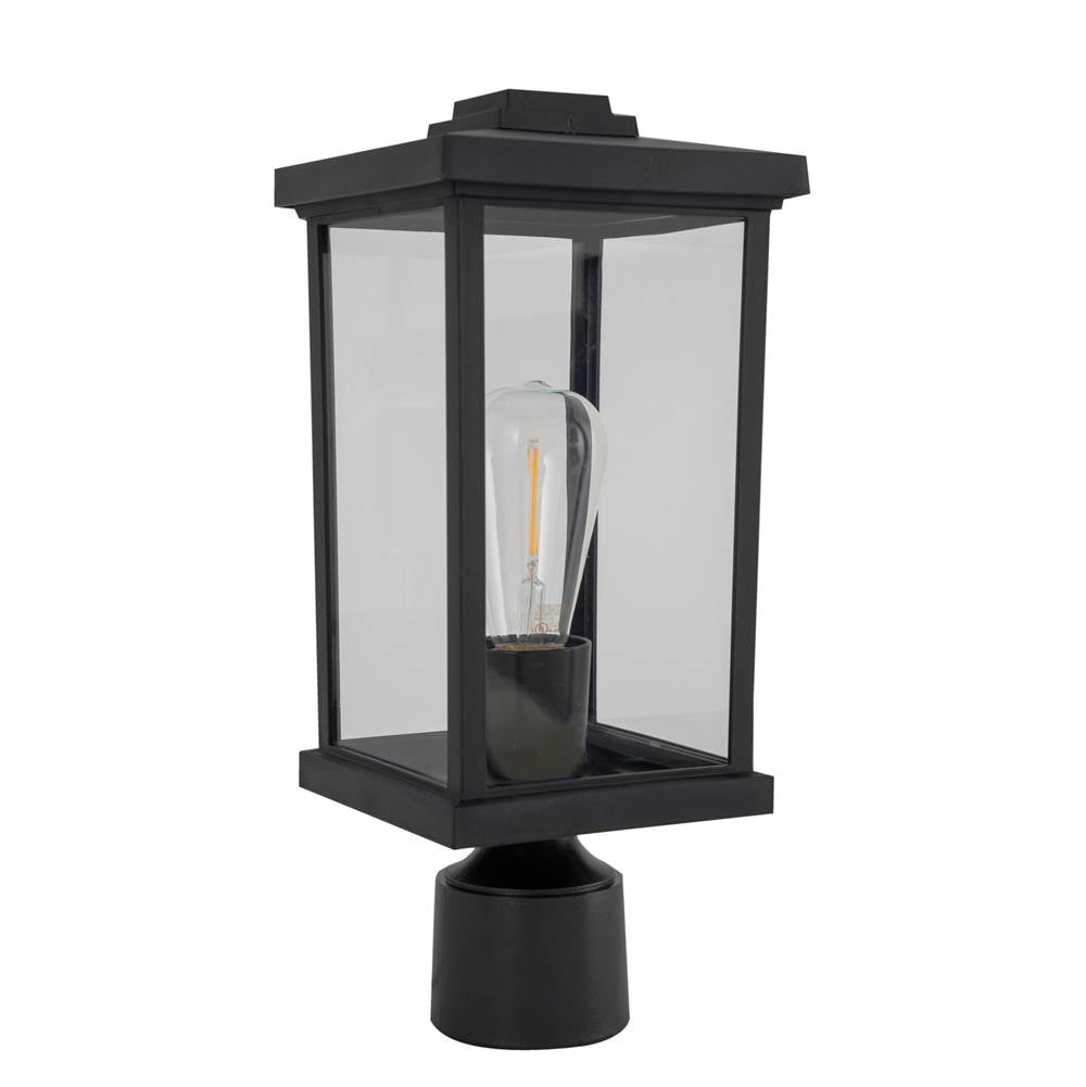 Craftmade Resilience 1 Light Outdoor Post Mount In Bronze, Clear Lens