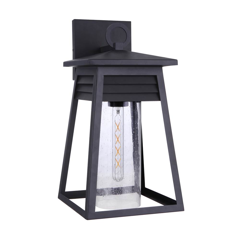 Craftmade Becca 1 Light Large Outdoor Wall Lantern In Textured Black