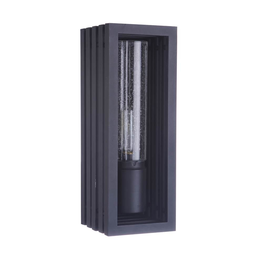 Craftmade Carmel 1 Light Medium Outdoor Wall Lantern In Textured Black