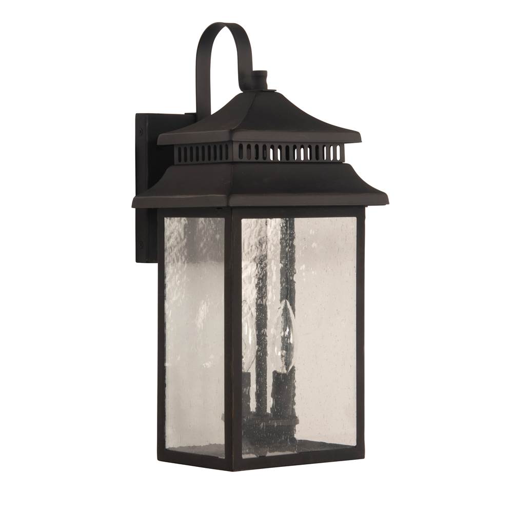 Craftmade ZA3114-DBG Dark Bronze Gilded Crossbend 2 Light Medium Outdoor Wall Lantern In Dark Bronze Gilded Image 1