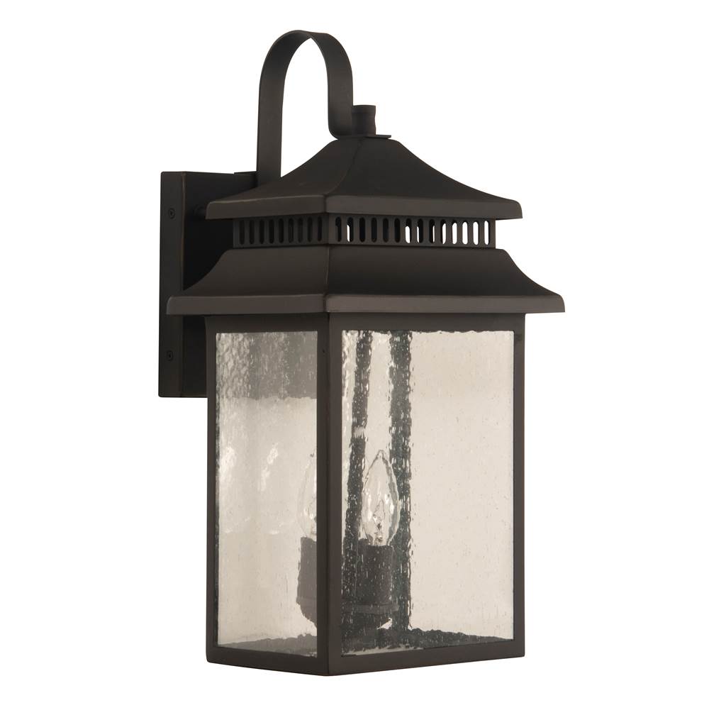 Craftmade ZA3124-DBG Dark Bronze Gilded Crossbend 3 Light Large Outdoor Wall Lantern In Dark Bronze Gilded Image 1