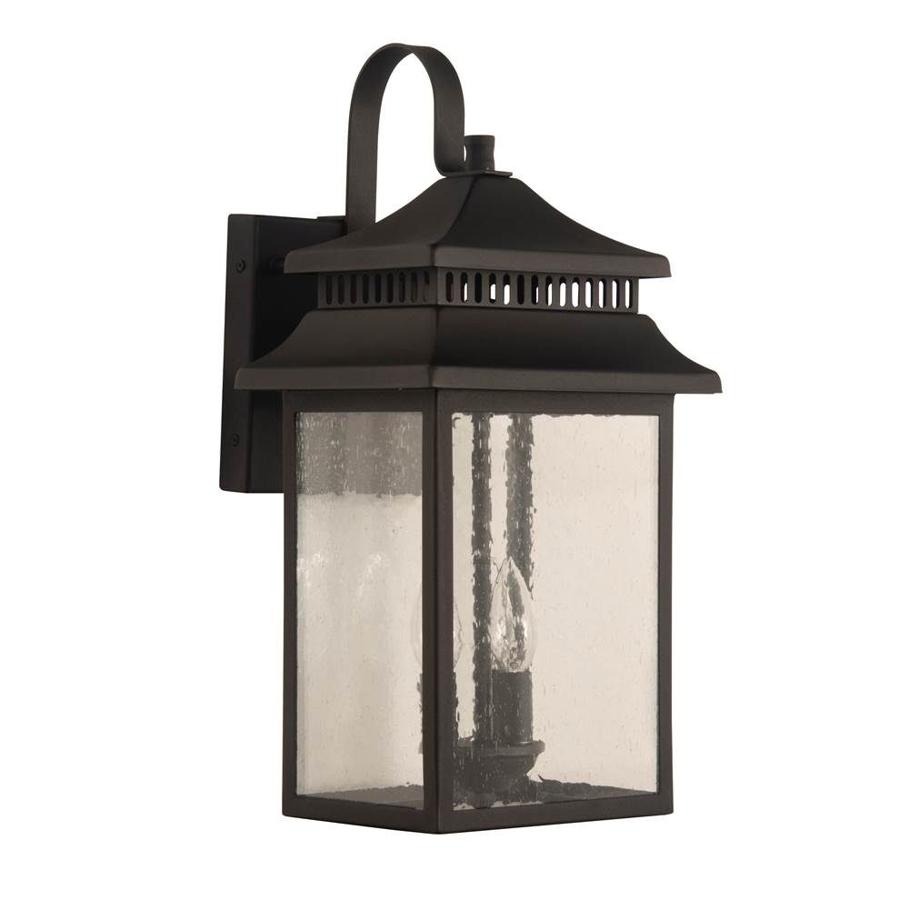 Craftmade ZA3124-TB Textured Black Crossbend 3 Light Large Outdoor Wall Lantern In Textured Black Image 1