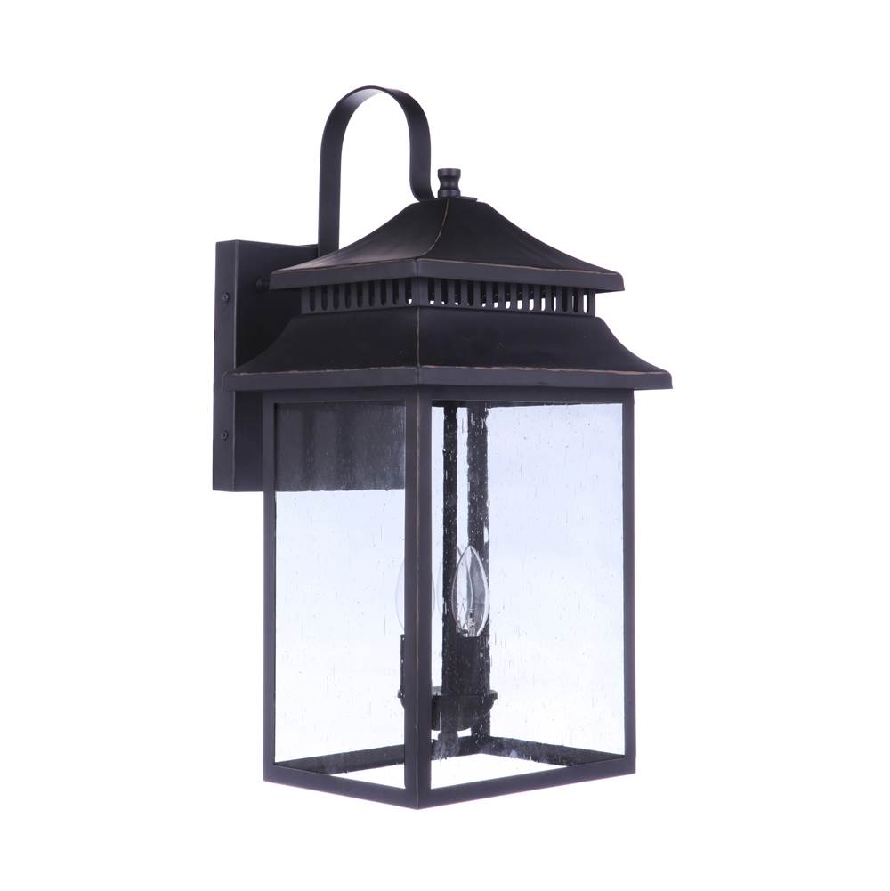 Craftmade Crossbend 3 Light Extra Large Outdoor Wall Lantern In Dark Bronze Gilded