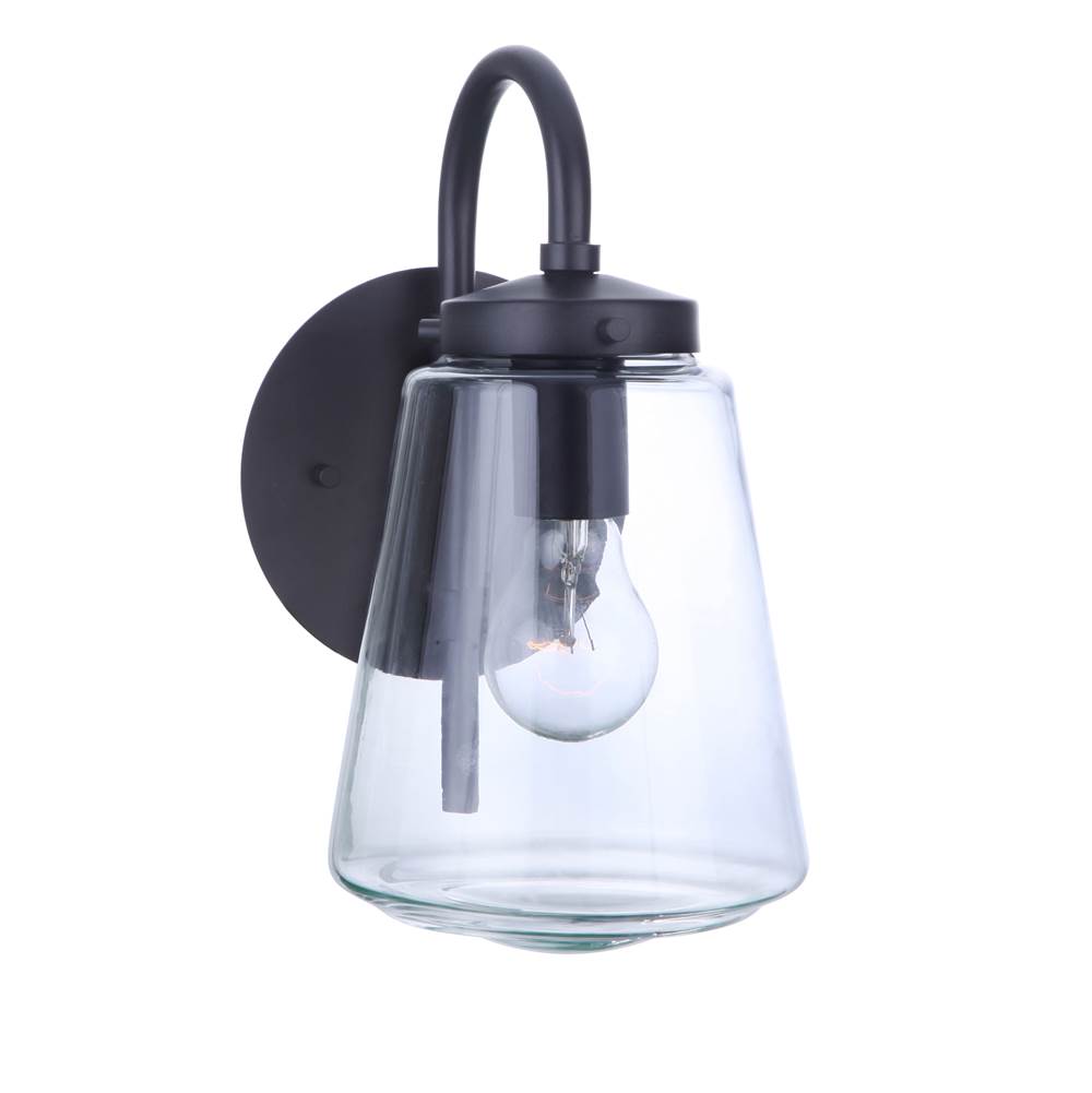 Craftmade Laclede 1 Light Small Outdoor Wall Lantern In Midnight