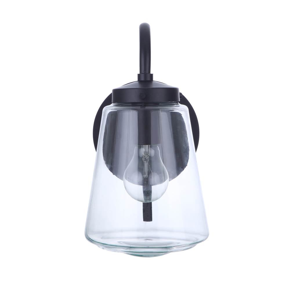 Craftmade ZA3804-MN Midnight Laclede 1 Light Small Outdoor Wall Lantern In Midnight Image 8