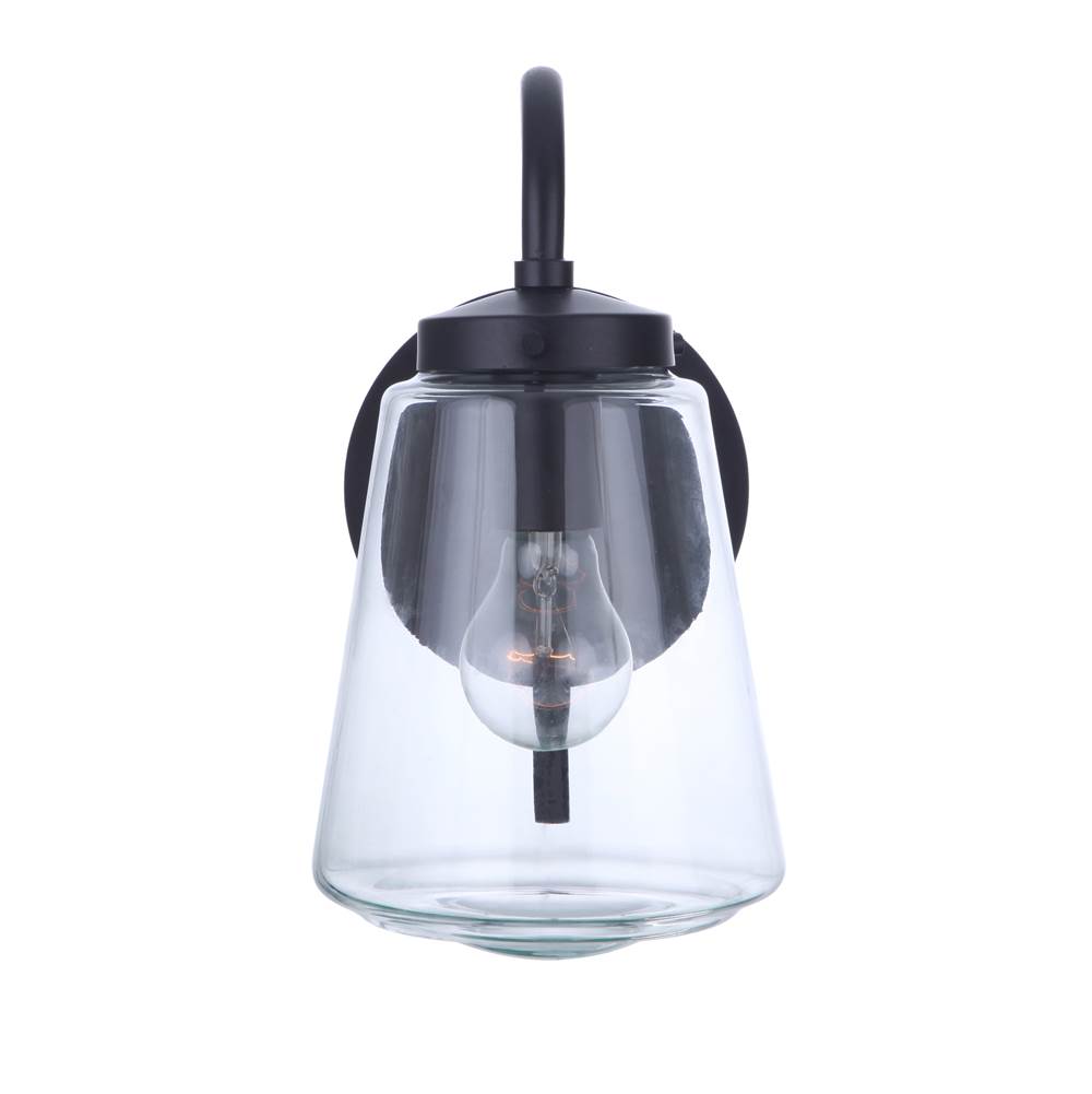 Craftmade ZA3804-MN Midnight Laclede 1 Light Small Outdoor Wall Lantern In Midnight Image 7