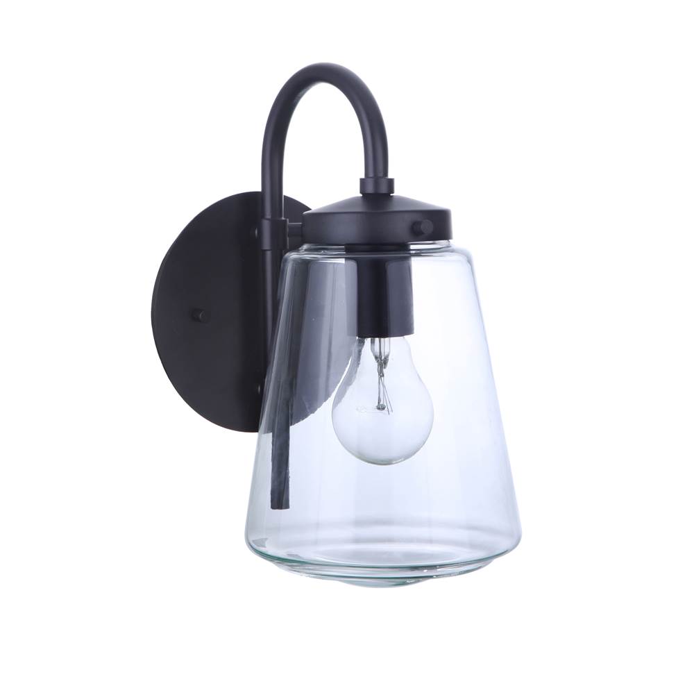 Craftmade ZA3804-MN Midnight Laclede 1 Light Small Outdoor Wall Lantern In Midnight Image 6