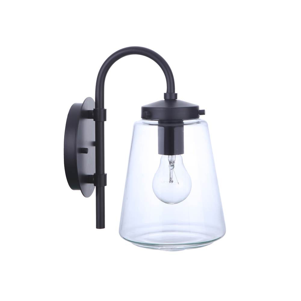 Craftmade ZA3804-MN Midnight Laclede 1 Light Small Outdoor Wall Lantern In Midnight Image 4