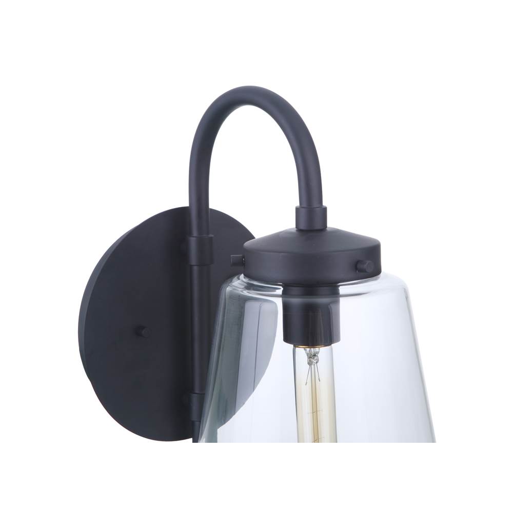Craftmade ZA3814-MN Midnight Laclede 1 Light Medium Outdoor Wall Lantern In Midnight Image 2