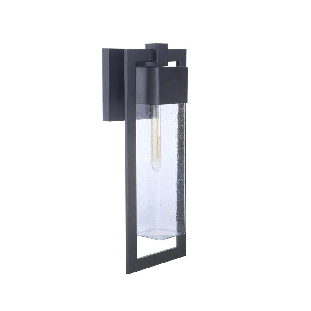 Craftmade ZA4024-MN Midnight Perimeter 1 Light Large Outdoor Wall Lantern In Midnight Image 1