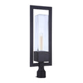 Craftmade ZA4025-MN Midnight Perimeter 1 Light Large Outdoor Post Mount In Midnight Image 1