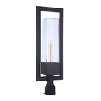 Craftmade ZA4025-MN Midnight Perimeter 1 Light Large Outdoor Post Mount In Midnight Image 1