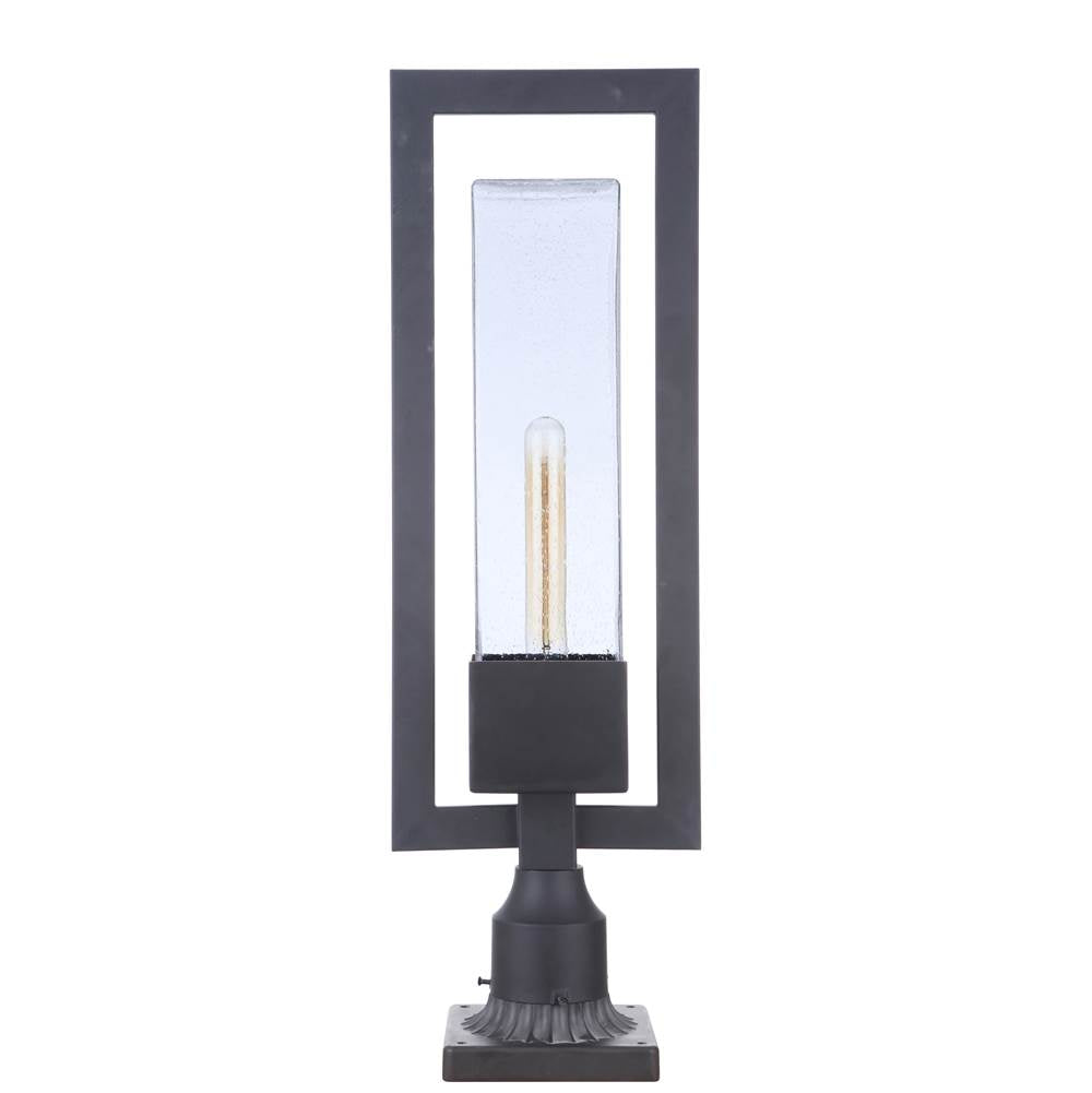 Craftmade ZA4025-MN Midnight Perimeter 1 Light Large Outdoor Post Mount In Midnight Image 5