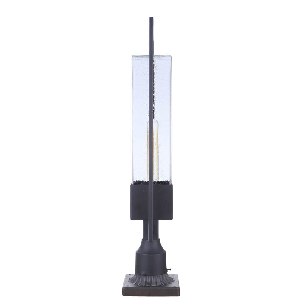 Craftmade ZA4025-MN Midnight Perimeter 1 Light Large Outdoor Post Mount In Midnight Image 4