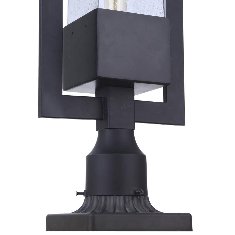 Craftmade ZA4025-MN Midnight Perimeter 1 Light Large Outdoor Post Mount In Midnight Image 2