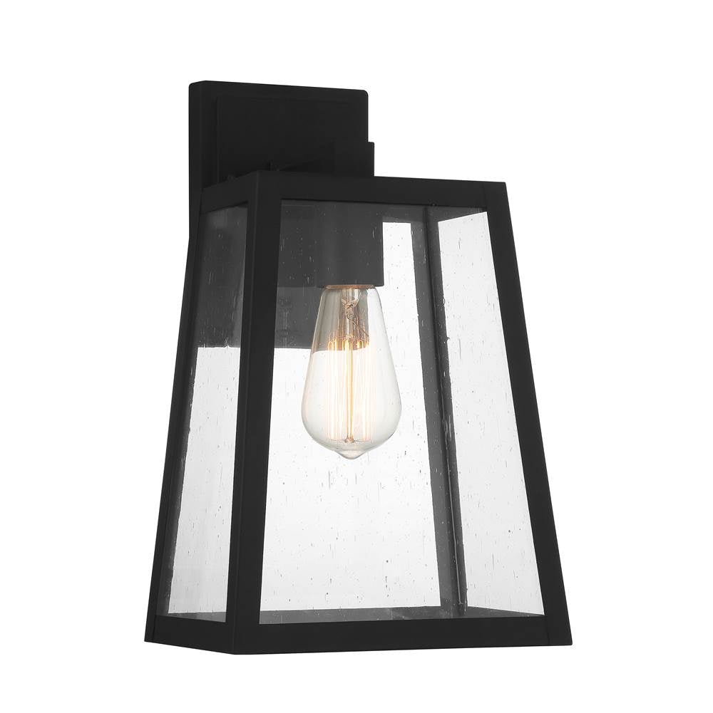 Craftmade ZA4324-TB Textured Black Dunn 1 Light Large  Outdoor Wall Lantern In Textured Black Image 1