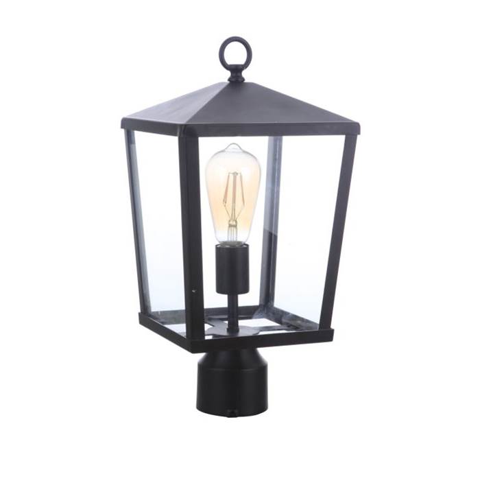 Craftmade Olsen 1 Light Medium Outdoor Post Lantern In Midnight